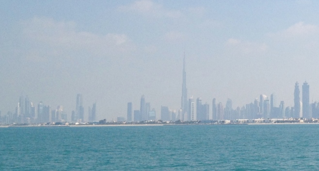 Dubai skyline as seen from the water taxi